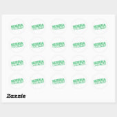 Rond Sticker du Nigeria (Feuille)