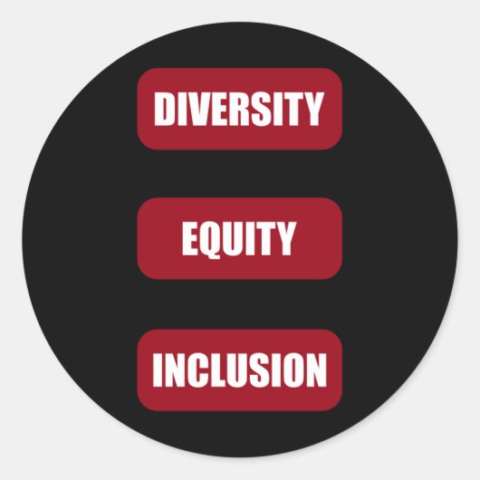 Rond Sticker du pack d'inclusion diversité équité (Devant)