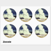 Rond Sticker du parc national Yellowstone (Feuille)