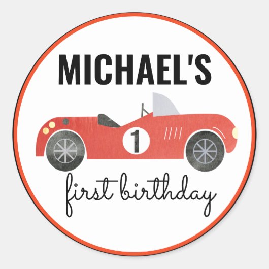 ROND STICKER DU PARTI DE LA VOITURE DE COURSE (Devant)