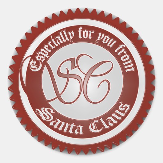 Rond Sticker du Père Noël (Devant)