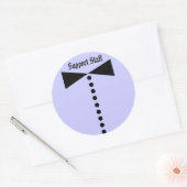 Rond Sticker du personnel de support - (Enveloppe)