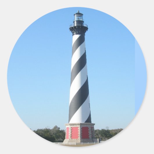 Rond Sticker du phare de Cape Hatteras (Devant)