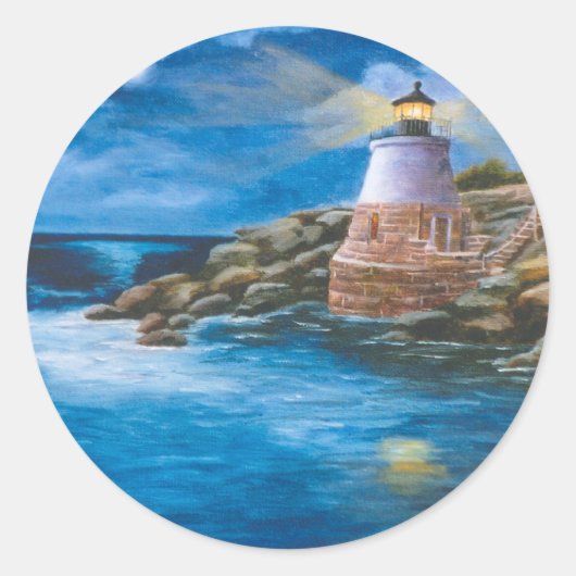 Rond Sticker du phare de Castle Hill (Devant)