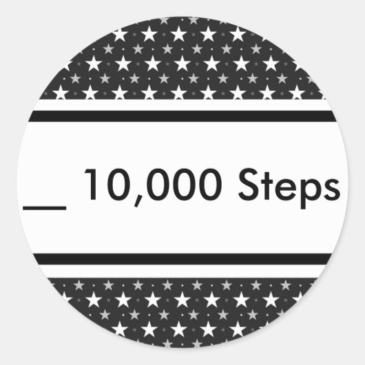 Rond Sticker du planificateur d'étapes 10 000 (Devant)