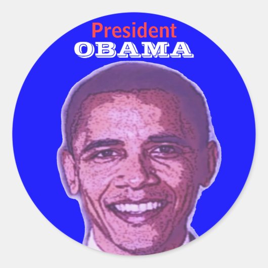 Rond Sticker du président OBAMA (Devant)