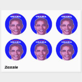 Rond Sticker du président OBAMA (Feuille)