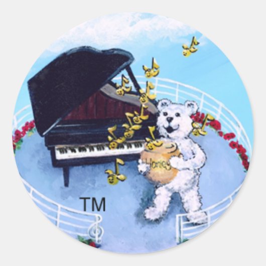 Rond Sticker du prix Little Bear Pot-of-Honey (Devant)