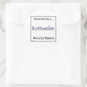 Rond Sticker du système de sécurité Rottweiler (Sac)