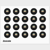Rond Sticker du Wyoming (Feuille)