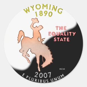 Rond Sticker du Wyoming