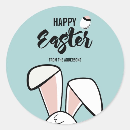 Rond Sticker Ears Bunny de Pâques (Devant)