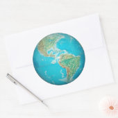 Rond Sticker Earth Globe 1 (Enveloppe)