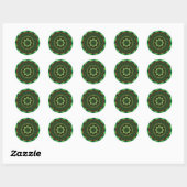 Rond Sticker Earth Mandala (Feuille)