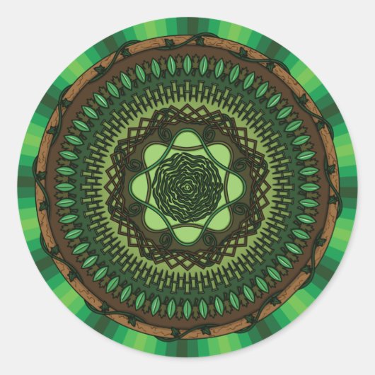 Rond Sticker Earth Mandala (Devant)