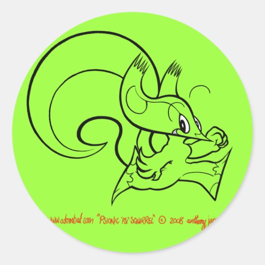 Rond Sticker écureuil Psi 2 (Devant)