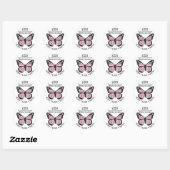Rond Sticker EDS pour PInk Zebra Ehlers-Danlos (Feuille)