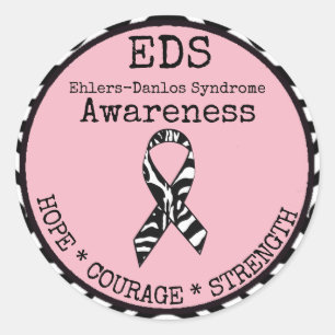 Rond Sticker EDS Rose Zebra Hope & Strength