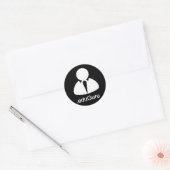 Rond Sticker .eduGuru, Texte (noir) (Enveloppe)