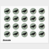 Rond Sticker Eerie Raven (Feuille)