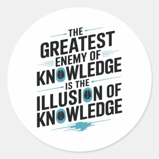 Rond Sticker Effet Dunning-kruger (Devant)