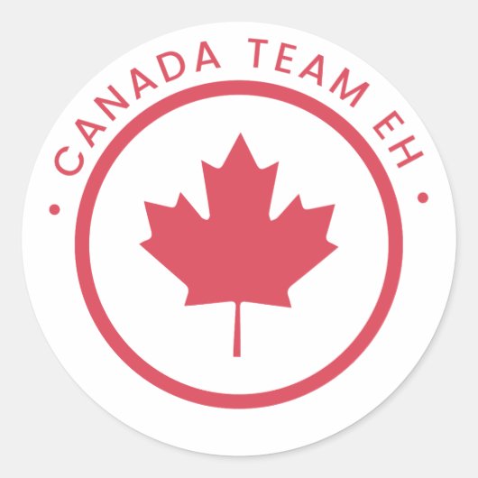 Rond Sticker Eh Équipe Canada (Devant)