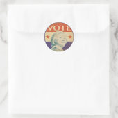 Rond Sticker électoral d'Hillary Clinton 2016 (Sac)