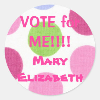 Rond Sticker électoral VOTE for ME