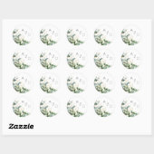 Rond Sticker Elegant Eucalyptus Faire-part de mariage (Feuille)