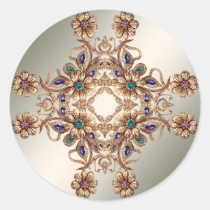 Rond Sticker élégant pour bijoux en or