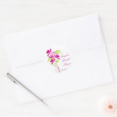 Rond Sticker élégant pour Fête des mariées de bouquet r (Enveloppe)