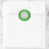 Rond Sticker Emerald Green Bokeh 30th Anniversary (Sac)