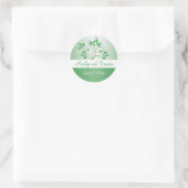 Rond Sticker Emerald Green et White 1,5 pouces (Sac)