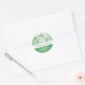 Rond Sticker Emerald Green et White 1,5 pouces (Enveloppe)
