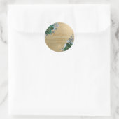 Rond Sticker Emerald Green Gold Baby shower Thankyou (Sac)