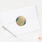 Rond Sticker Emerald Green Gold Baby shower Thankyou (Enveloppe)