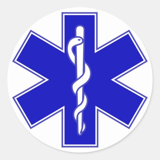 Rond Sticker EMS Star of Life (Devant)