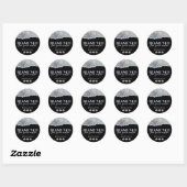 Rond Sticker en argent Faux Iridescente Parties scintil (Feuille)