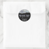 Rond Sticker en argent Faux Iridescente Parties scintil (Sac)