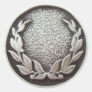Rond Sticker en argent Laurel Wreath