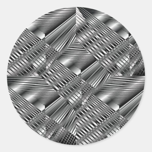 Rond Sticker en argent métallique (Devant)