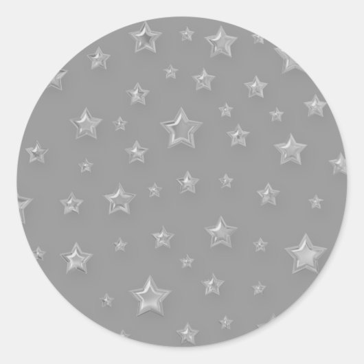 Rond Sticker en argent Starry (Devant)