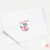 Rond Sticker en Baby shower rose (Enveloppe)