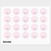 Rond Sticker en Baby shower rose Cielito Lindo (Feuille)
