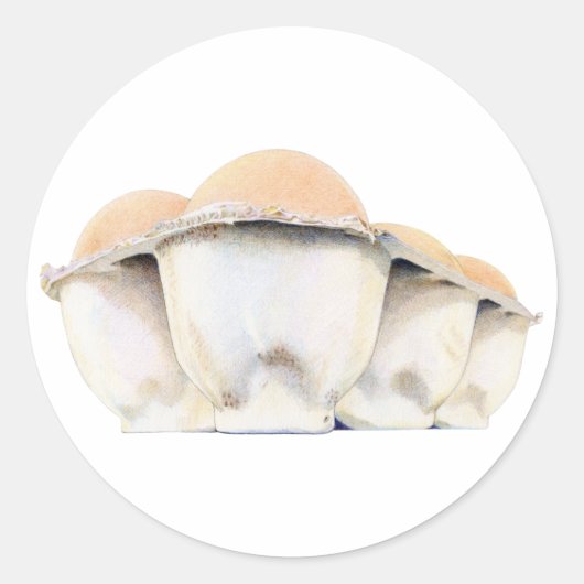 Rond Sticker en carton d'oeufs (Devant)