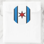 Rond Sticker en cercle blanc moderne (Sac)