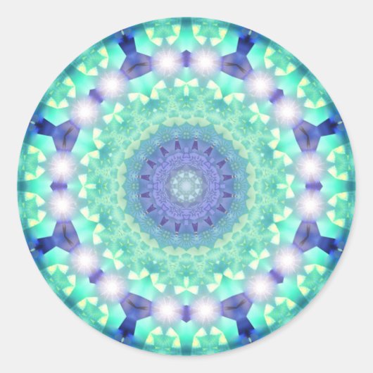 Rond Sticker en cercle magique à la menthe violette (Devant)