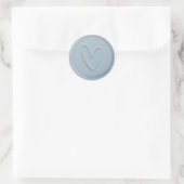 Rond Sticker en cire bleue Dusty Coeur d'amour (Sac)