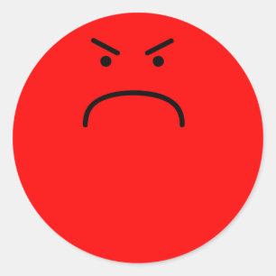 Rond Sticker en colère