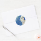 Rond Sticker en couleur sirène (Enveloppe)
